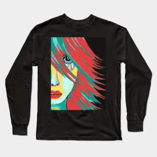 INDIE  Pretty Woman Painting Long Sleeve T-Shirt